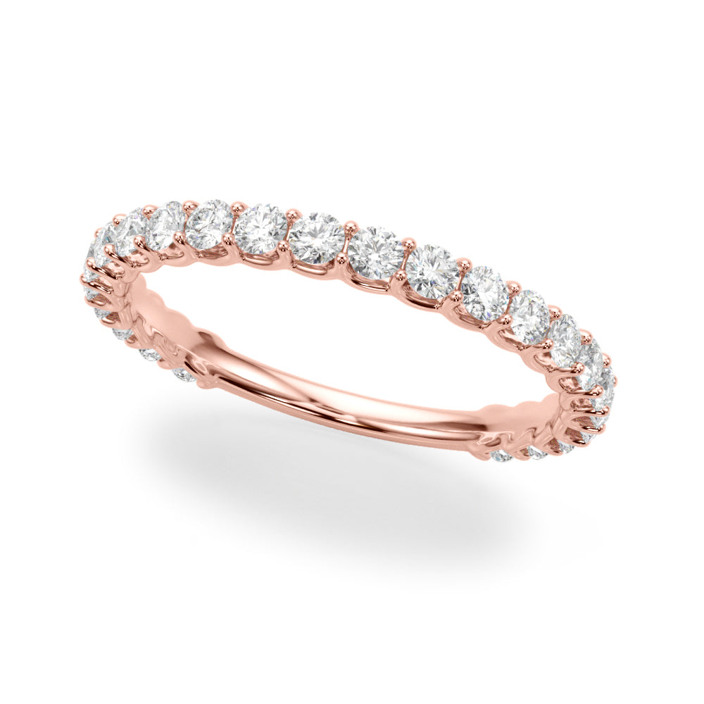 Prong Set Half Eternity Ring in Gold & Platinum