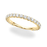 Prong Set Half Eternity Ring in Gold & Platinum