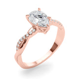 Signature Sidestone Pear Diamond Engagement Ring — 9K/18K Gold & Platinum