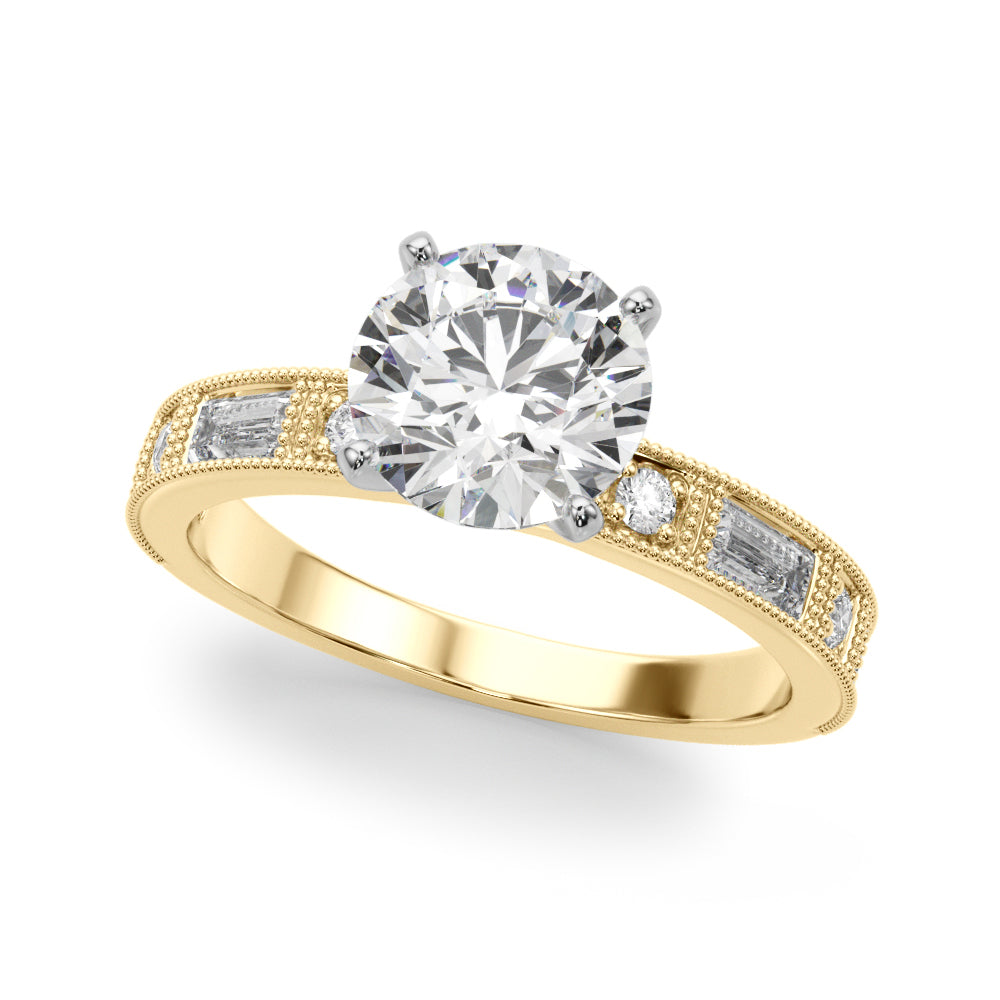 Bespoke Remount Engagement Ring Round Diamond Engagement Ring — 9K/18K Gold & Platinum