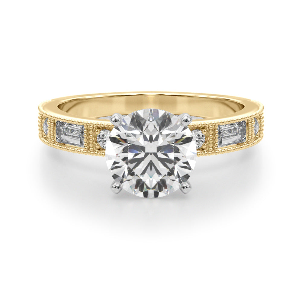 Bespoke Remount Engagement Ring Round Diamond Engagement Ring — 9K/18K Gold & Platinum