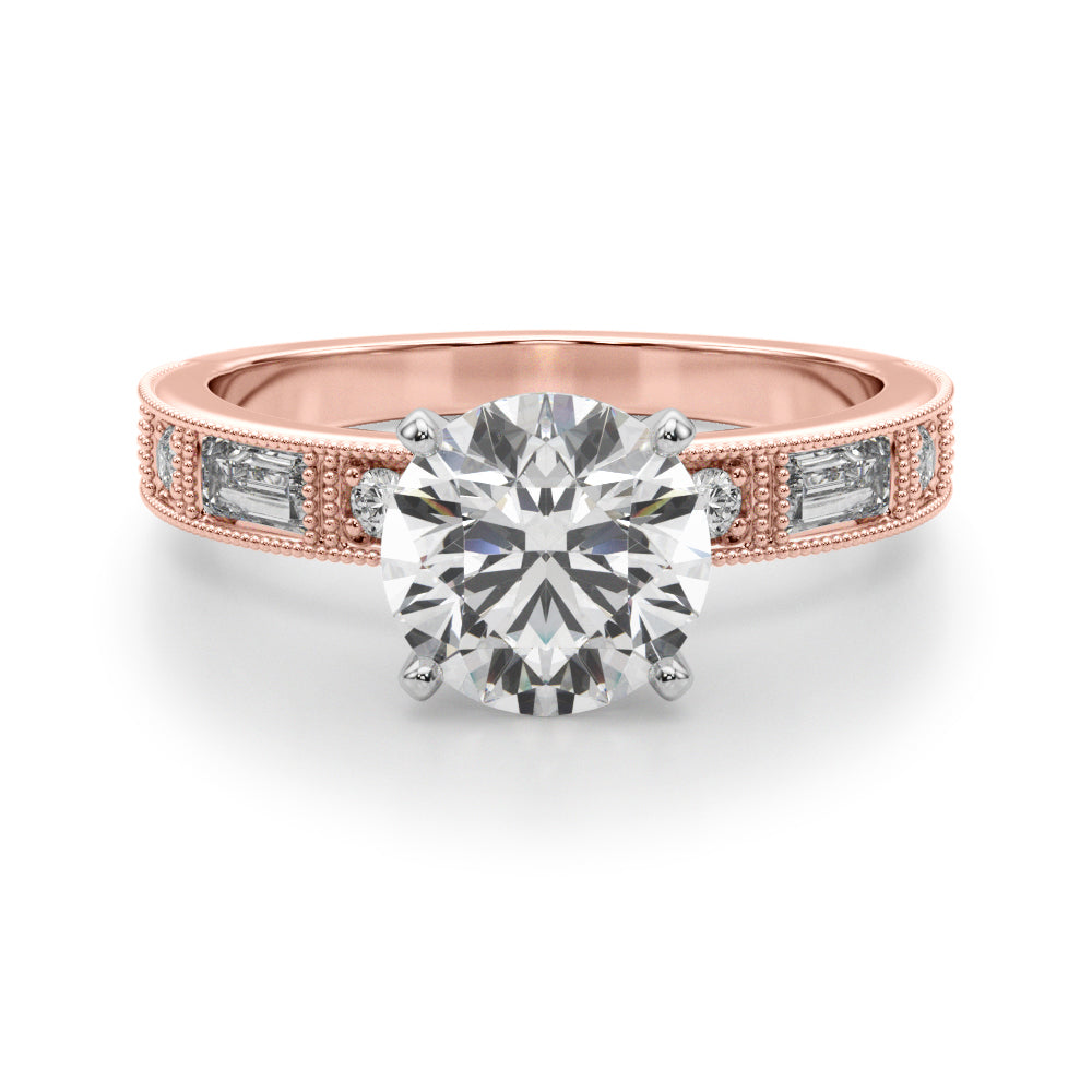 Bespoke Remount Engagement Ring Round Diamond Engagement Ring — 9K/18K Gold & Platinum