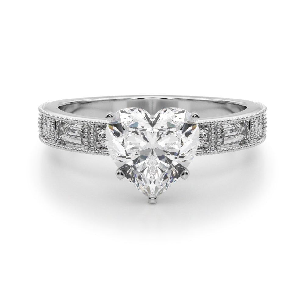 Bespoke Remount Engagement Ring Round Diamond Engagement Ring — 9K/18K Gold & Platinum