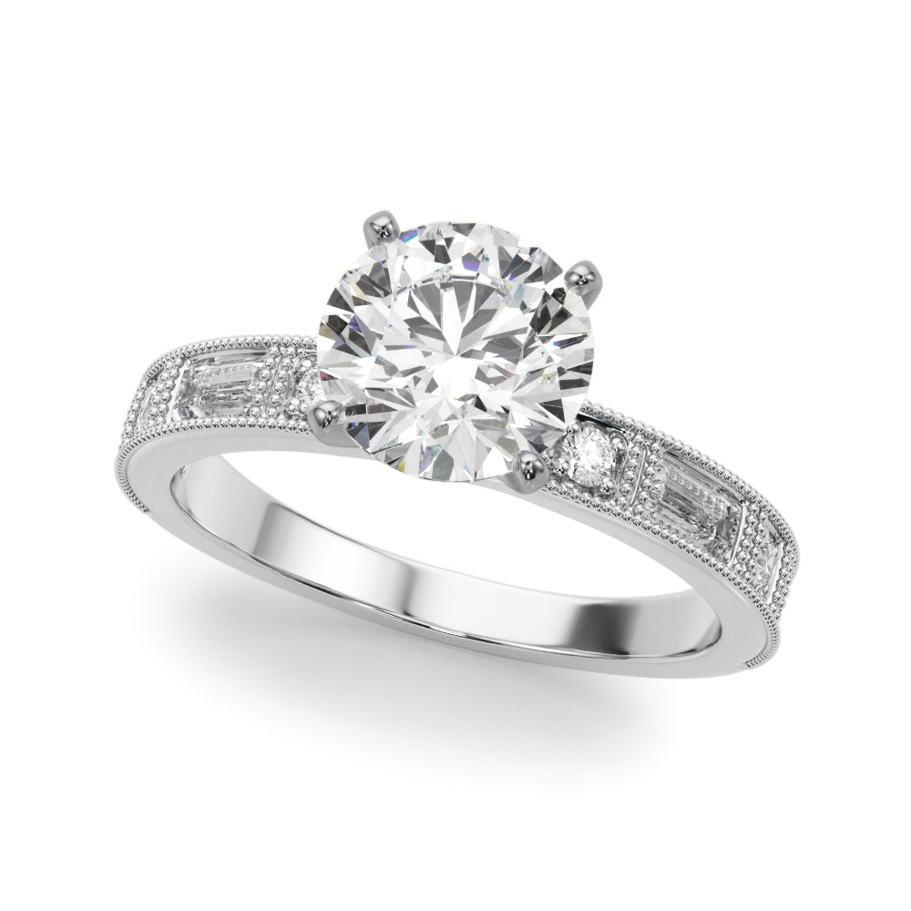 Bespoke Remount Engagement Ring Round Diamond Engagement Ring — 9K/18K Gold & Platinum