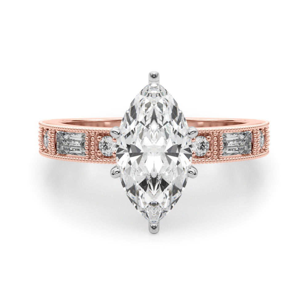 Bespoke Remount Engagement Ring Round Diamond Engagement Ring — 9K/18K Gold & Platinum