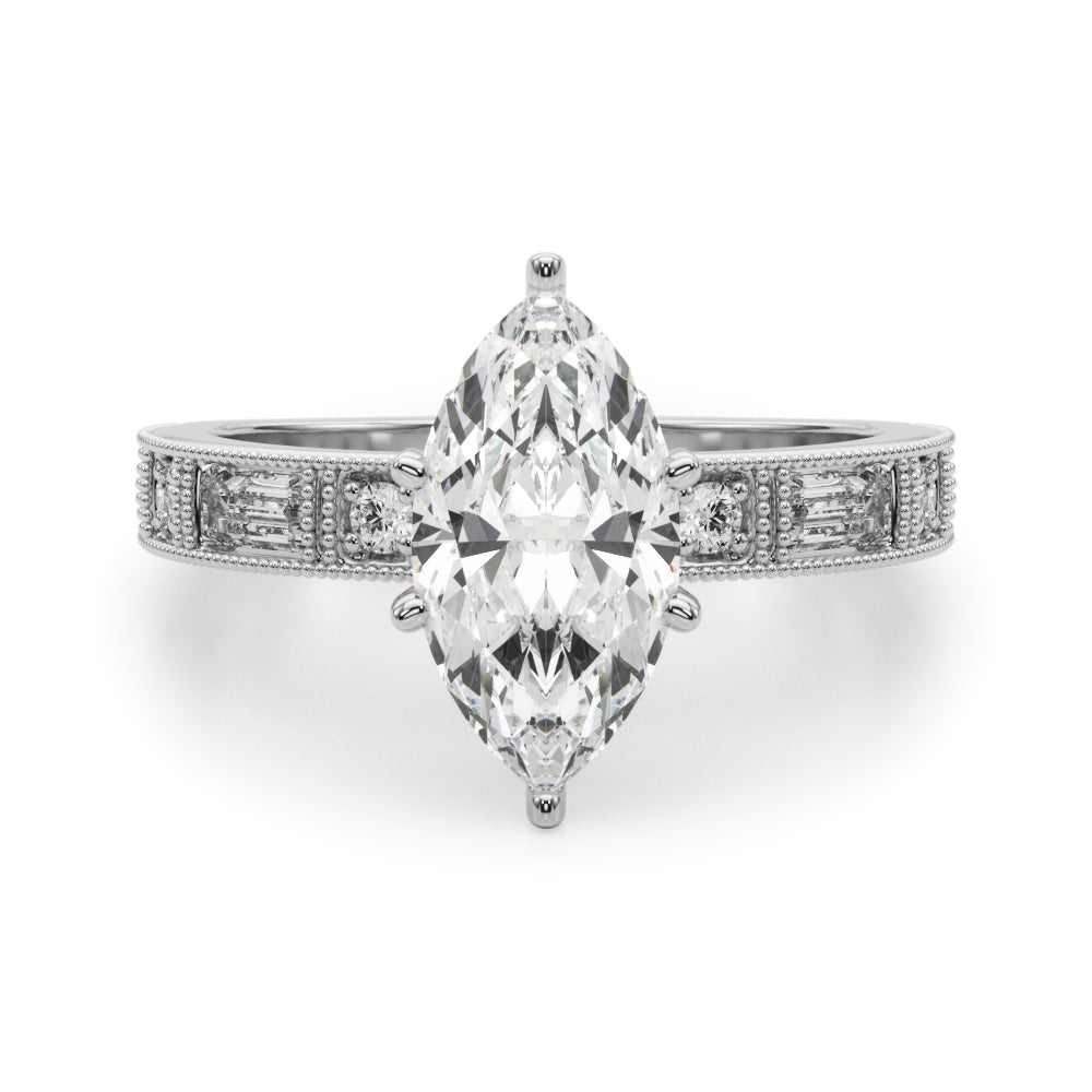 Bespoke Remount Engagement Ring Round Diamond Engagement Ring — 9K/18K Gold & Platinum