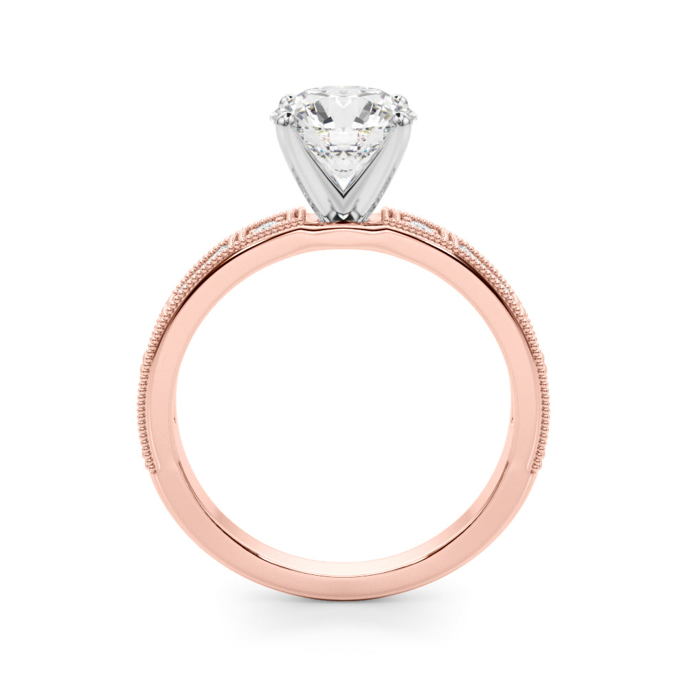 Bespoke Remount Engagement Ring Round Diamond Engagement Ring — 9K/18K Gold & Platinum