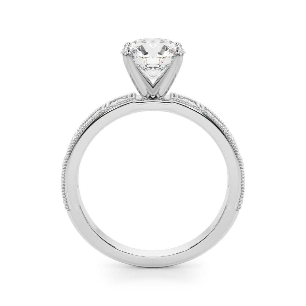 Bespoke Remount Engagement Ring Round Diamond Engagement Ring — 9K/18K Gold & Platinum