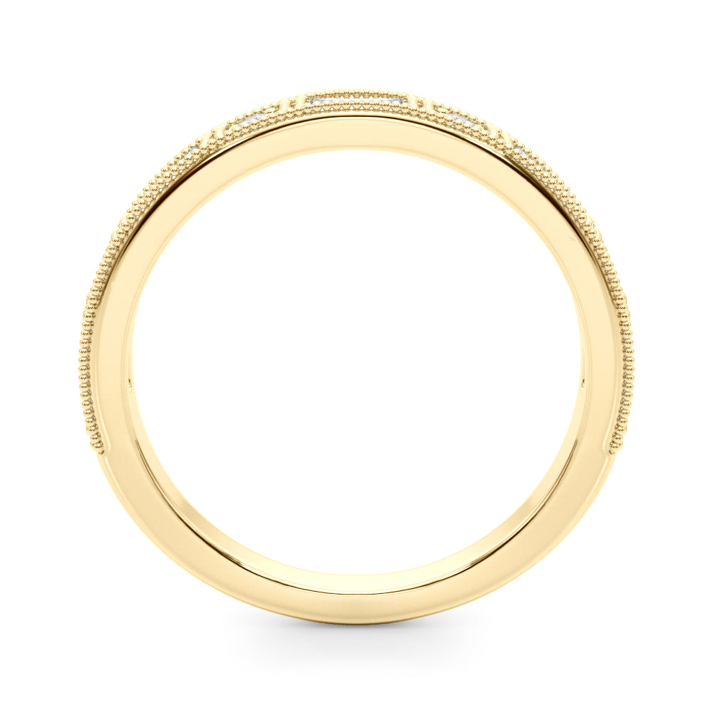 Channel Set Fancy Baguette Half Eternity Ring in Gold & Platinum