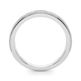 Channel Set Fancy Baguette Half Eternity Ring in Gold & Platinum