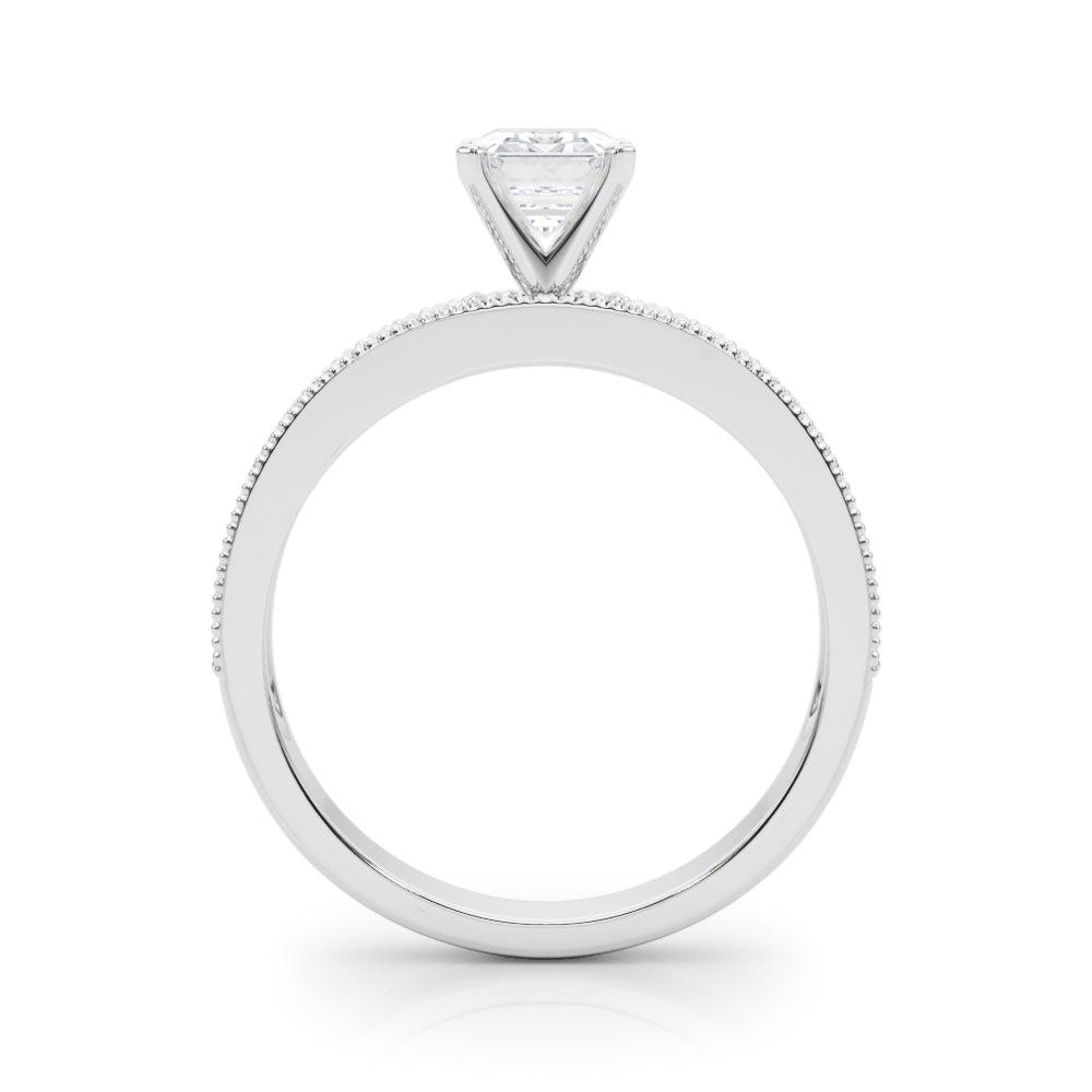 Couture Diamond Eng-Ring Round Diamond Engagement Ring — 9K/18K Gold & Platinum