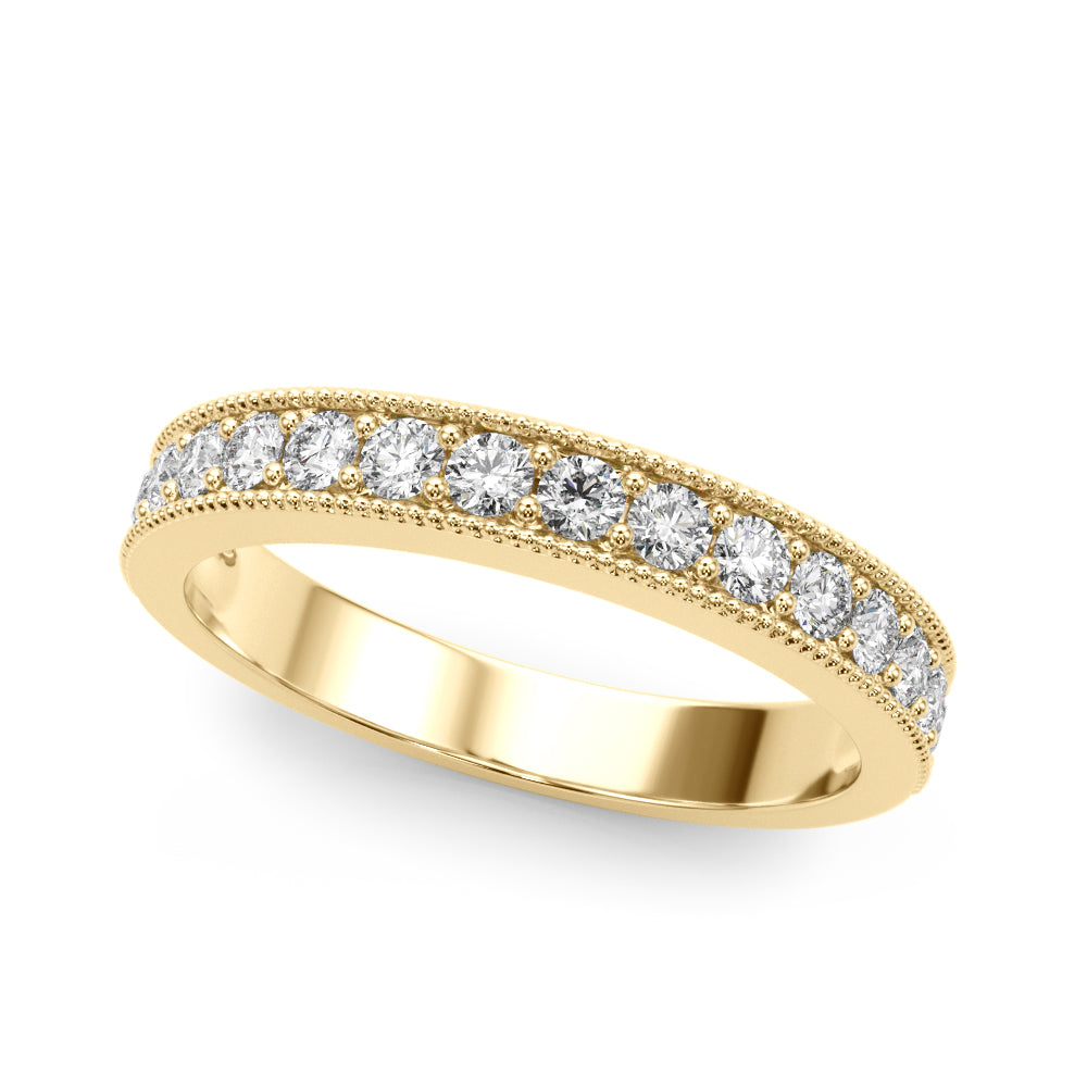 1/4 Dia Tw Half Eternity Ring in Gold & Platinum