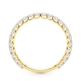 Contemporary Prong Set Bracelets Half Eternity Ring in Gold & Platinum