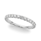 Prong Set Half Eternity Ring in Gold & Platinum