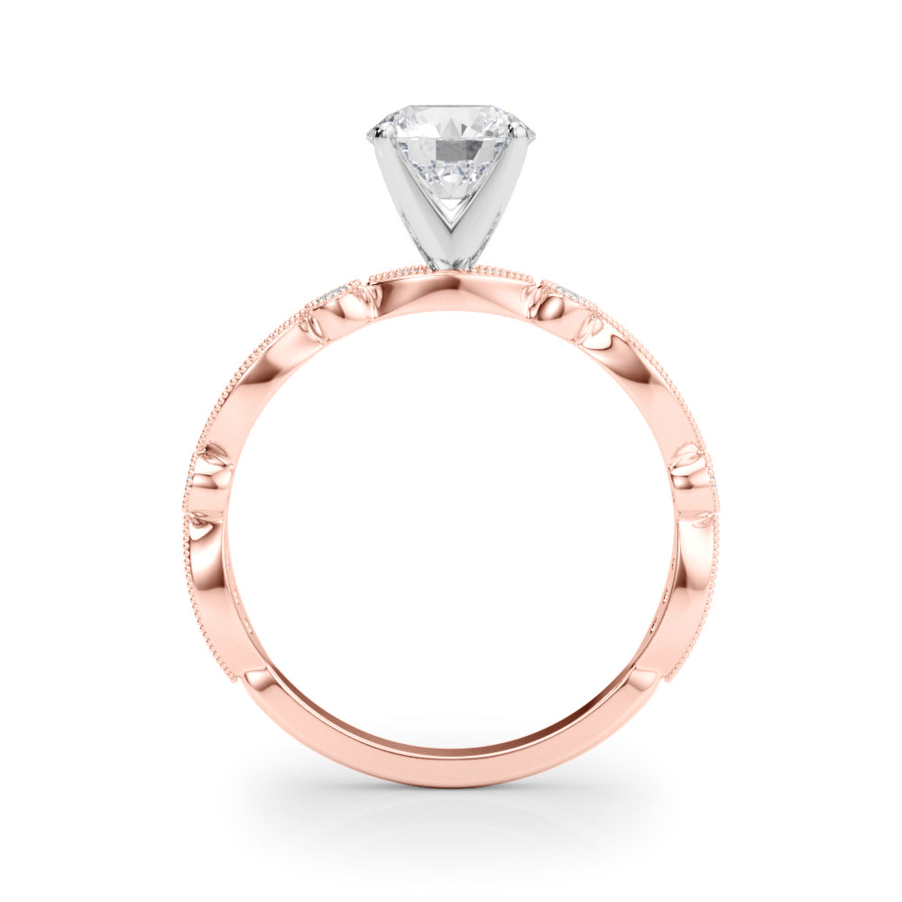 Pristine Sidestone Round Diamond Engagement Ring — 9K/18K Gold & Platinum