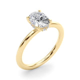 Heirloom Hidden Halo Ov Engagement Ring Oval Diamond Engagement Ring — 9K/18K Gold & Platinum
