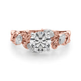 Refined Sidestone Marquise Diamond Engagement Ring — 9K/18K Gold & Platinum