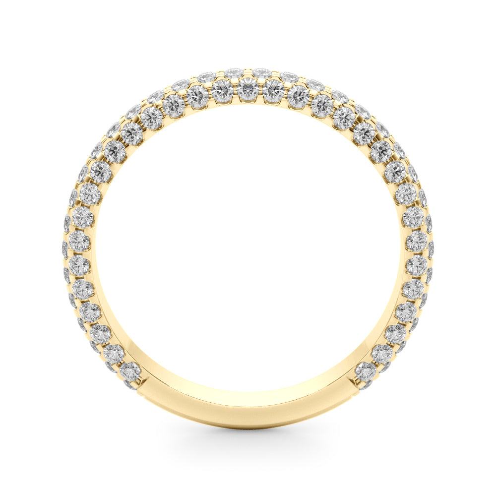 Multirow Pavã© Half Eternity Ring in Gold & Platinum