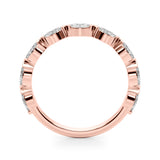 9-Stone V-Prong Marquise Half Eternity Ring in Gold & Platinum