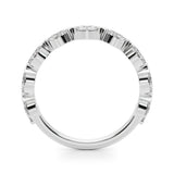 9-Stone V-Prong Marquise Half Eternity Ring in Gold & Platinum