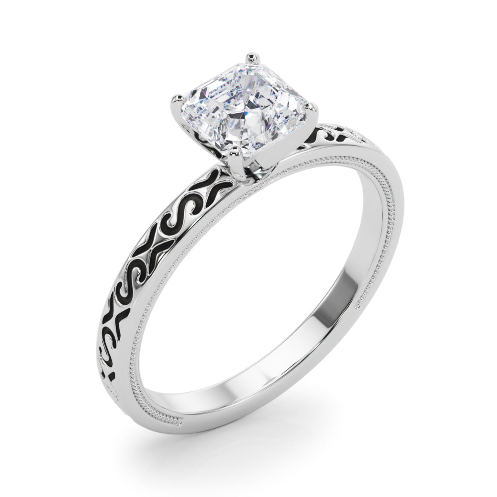 Majestic Solitaire Round Diamond Engagement Ring — 9K/18K Gold & Platinum