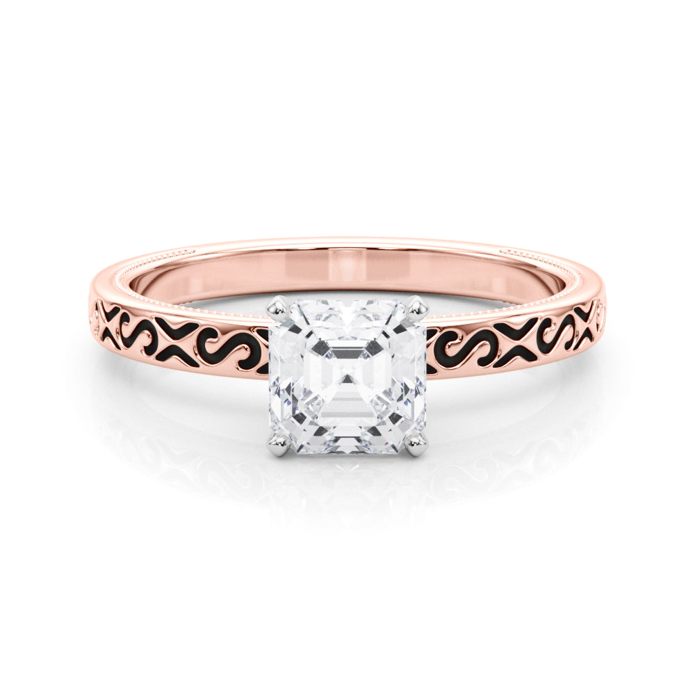 Majestic Solitaire Round Diamond Engagement Ring — 9K/18K Gold & Platinum