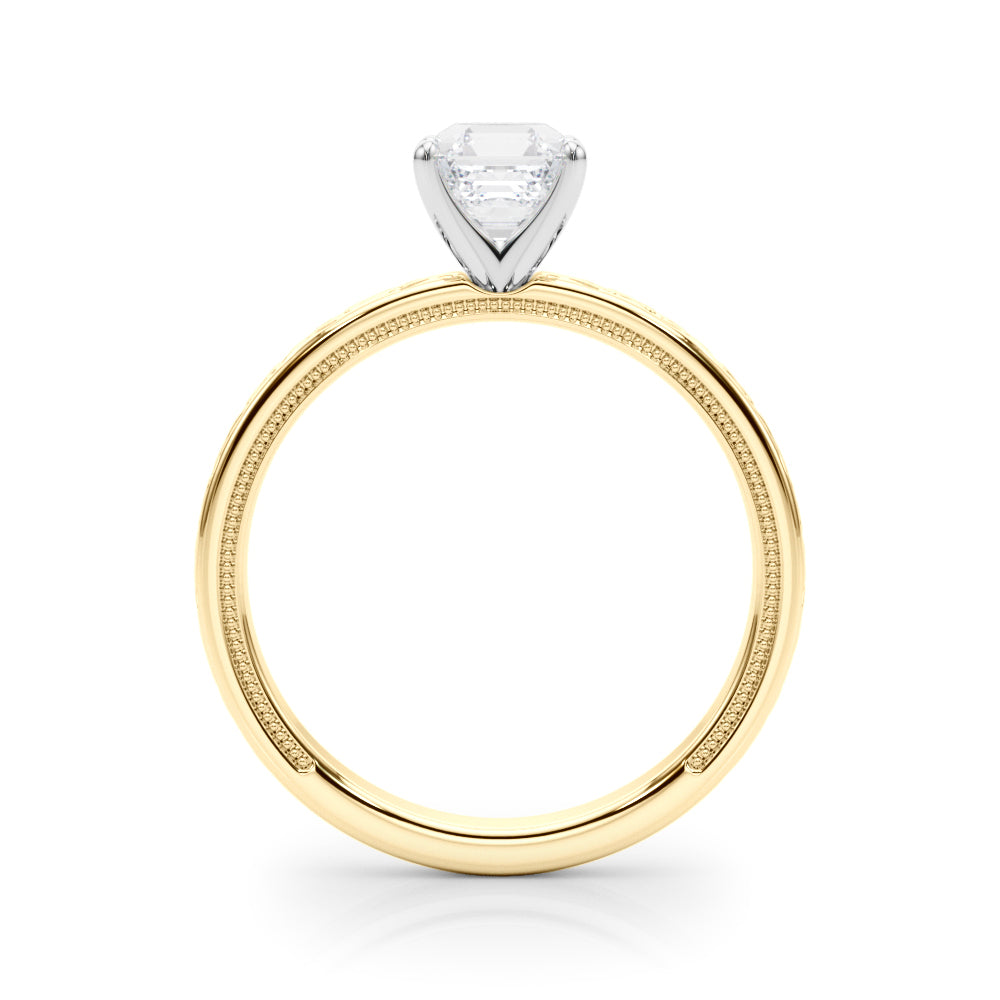 Majestic Solitaire Round Diamond Engagement Ring — 9K/18K Gold & Platinum