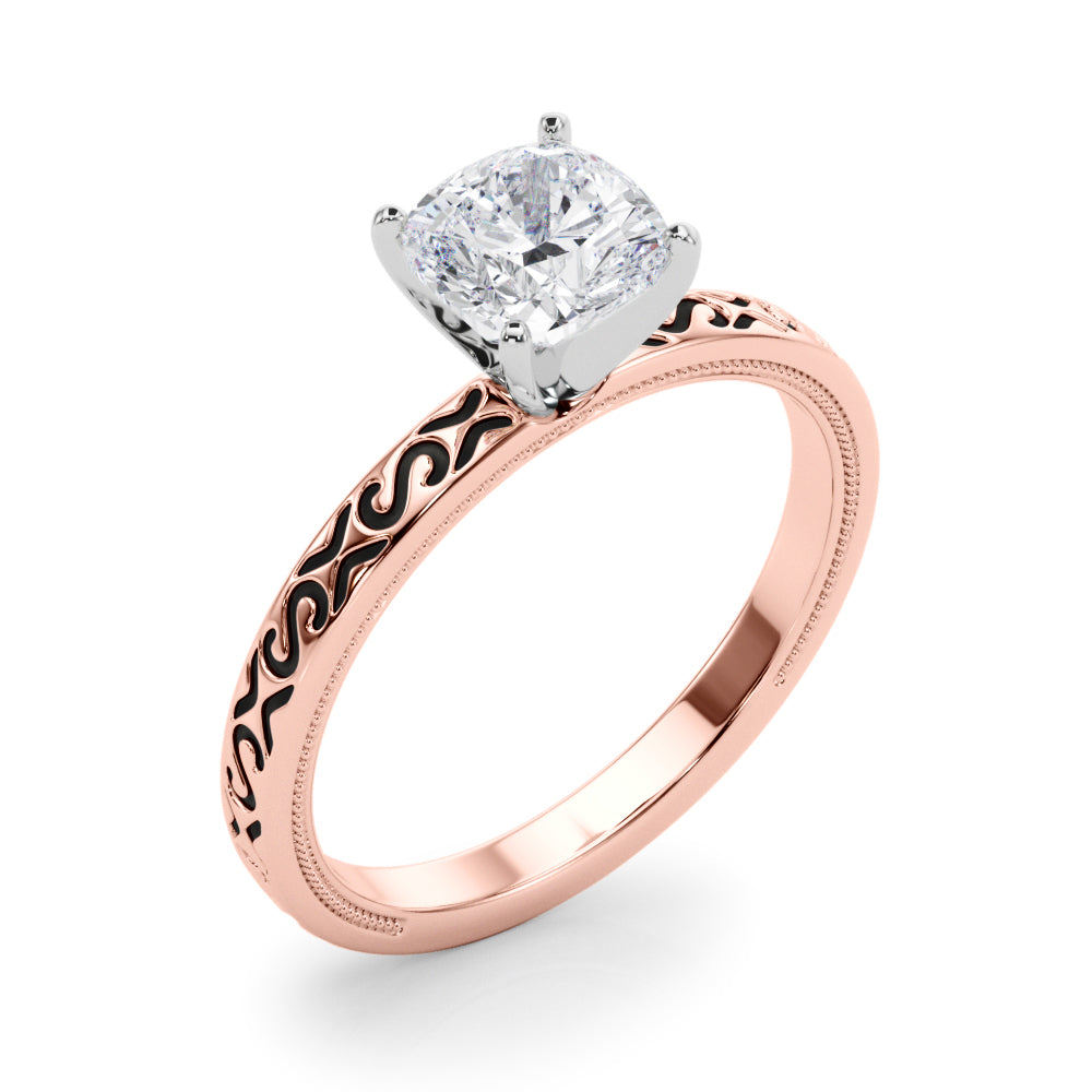 Majestic Solitaire Round Diamond Engagement Ring — 9K/18K Gold & Platinum