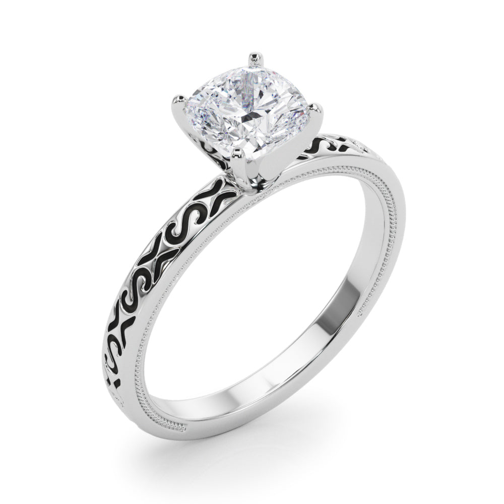 Majestic Solitaire Round Diamond Engagement Ring — 9K/18K Gold & Platinum