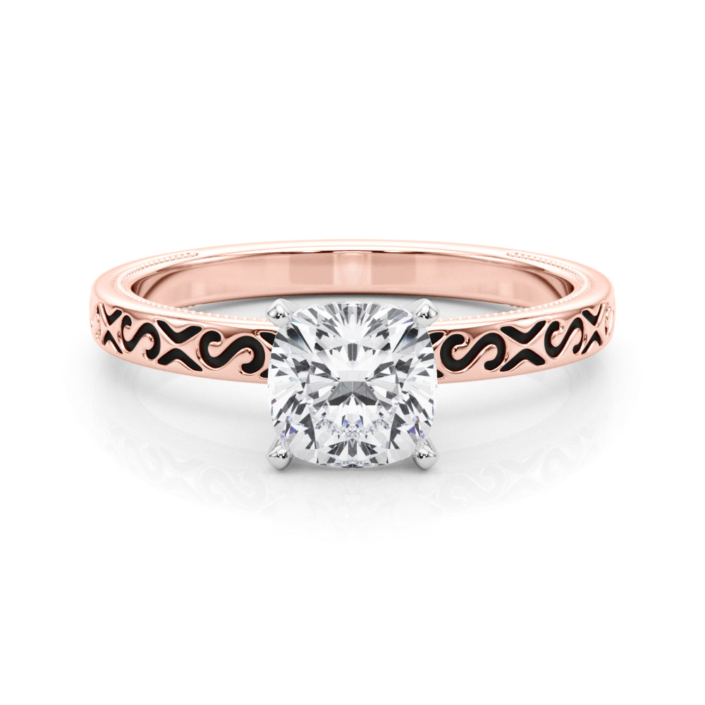 Majestic Solitaire Round Diamond Engagement Ring — 9K/18K Gold & Platinum