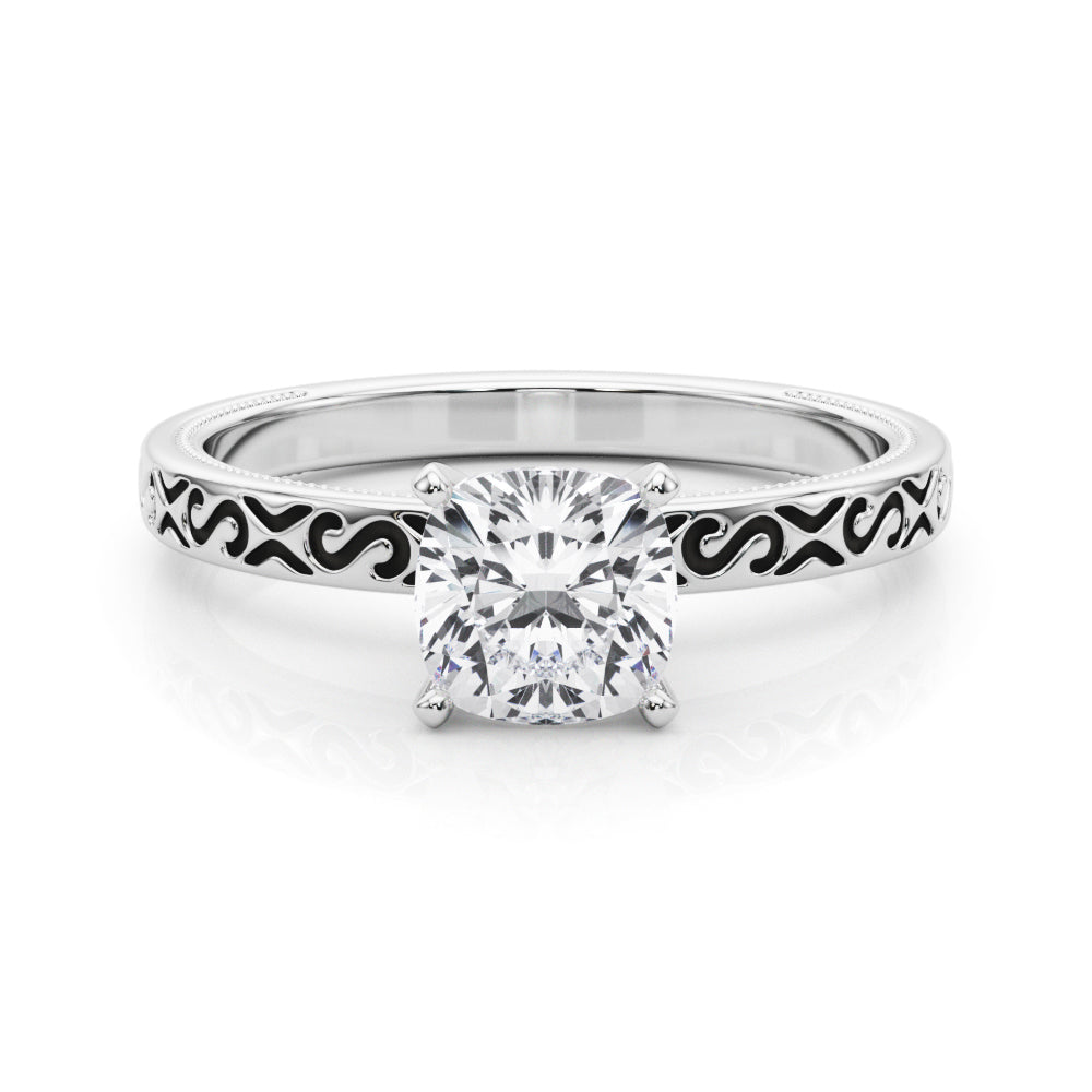Majestic Solitaire Round Diamond Engagement Ring — 9K/18K Gold & Platinum