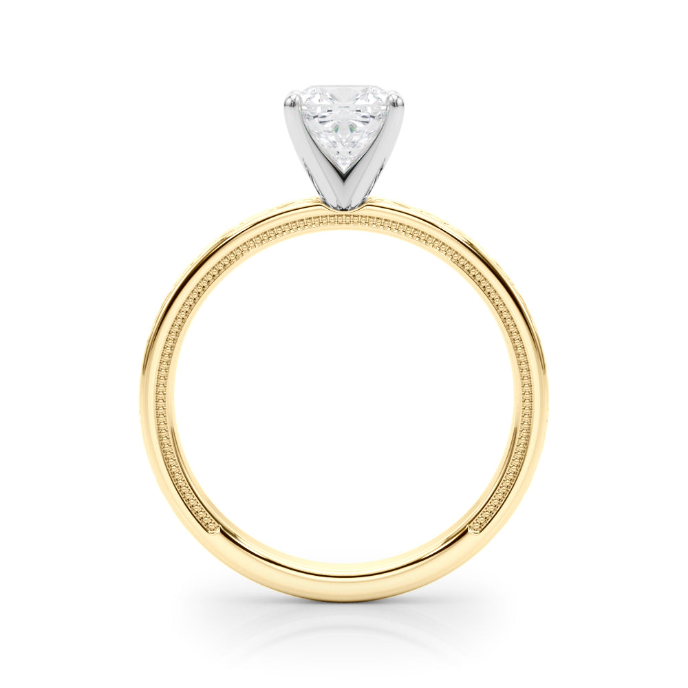 Majestic Solitaire Round Diamond Engagement Ring — 9K/18K Gold & Platinum