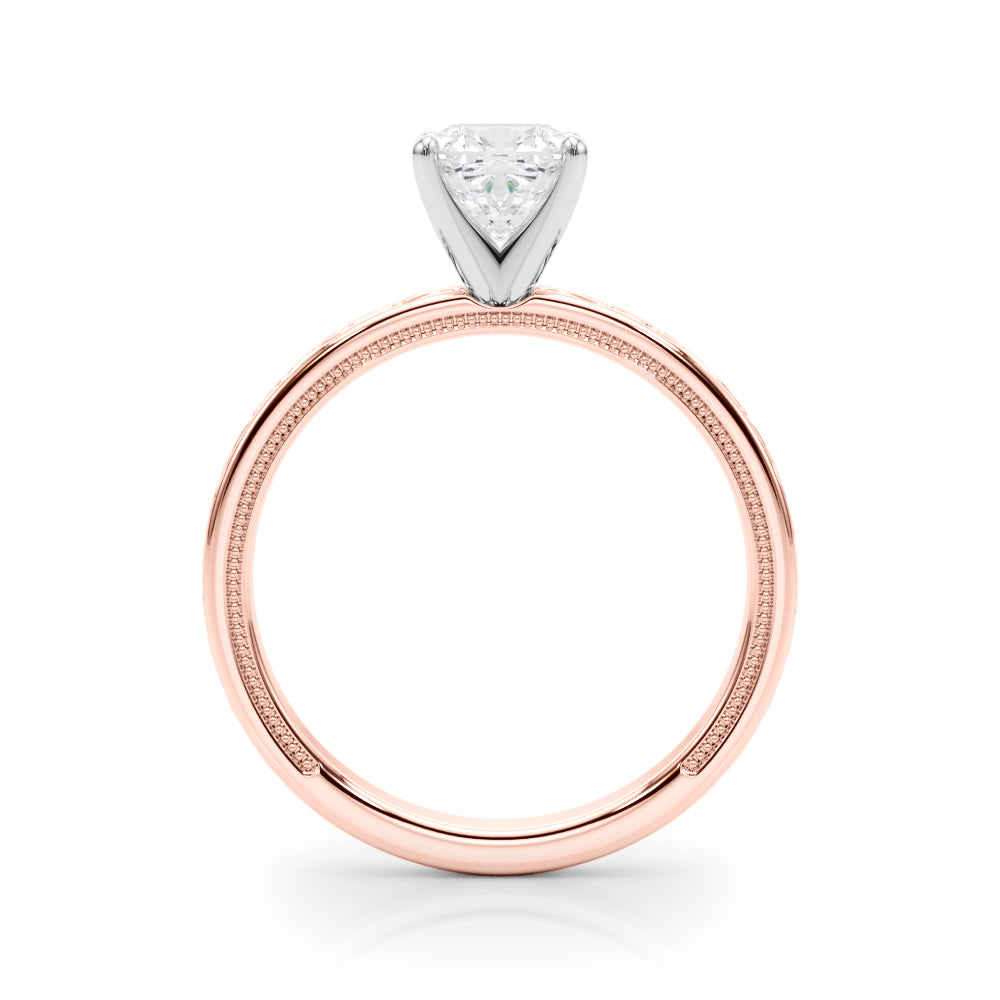 Majestic Solitaire Round Diamond Engagement Ring — 9K/18K Gold & Platinum