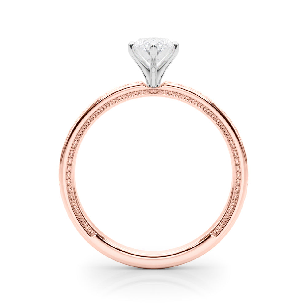 Majestic Solitaire Round Diamond Engagement Ring — 9K/18K Gold & Platinum