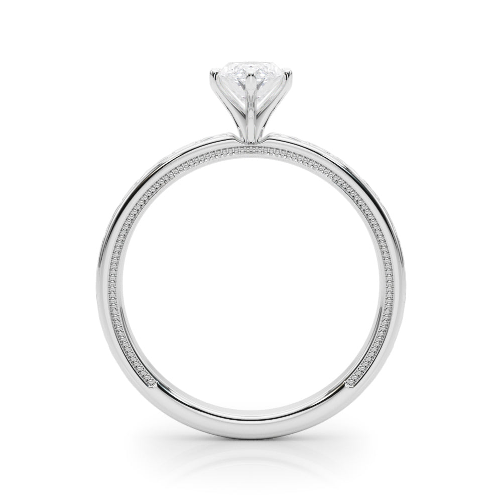 Majestic Solitaire Round Diamond Engagement Ring — 9K/18K Gold & Platinum