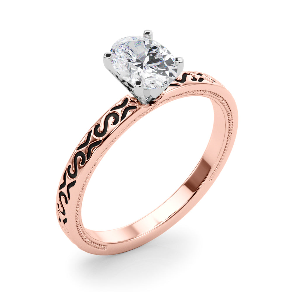 Majestic Solitaire Round Diamond Engagement Ring — 9K/18K Gold & Platinum