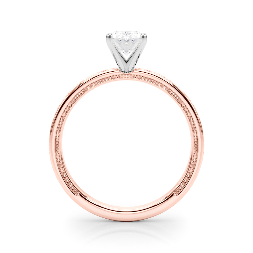 Majestic Solitaire Round Diamond Engagement Ring — 9K/18K Gold & Platinum