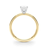 Majestic Solitaire Round Diamond Engagement Ring — 9K/18K Gold & Platinum