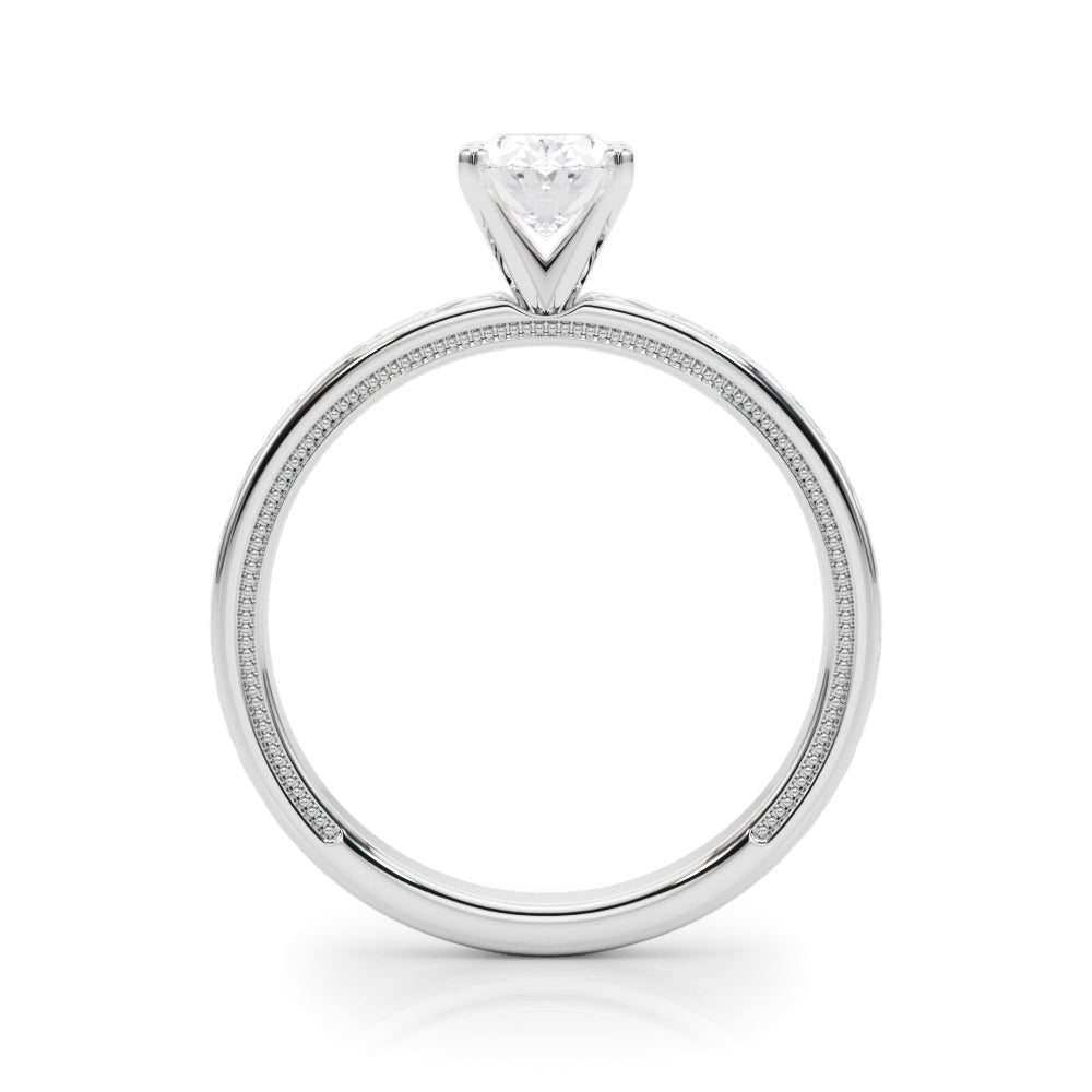 Majestic Solitaire Round Diamond Engagement Ring — 9K/18K Gold & Platinum