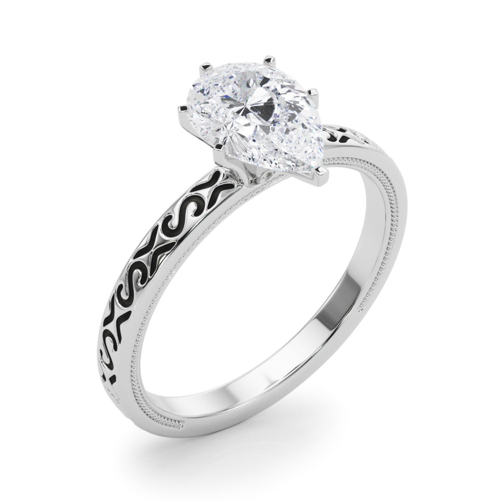 Majestic Solitaire Round Diamond Engagement Ring — 9K/18K Gold & Platinum