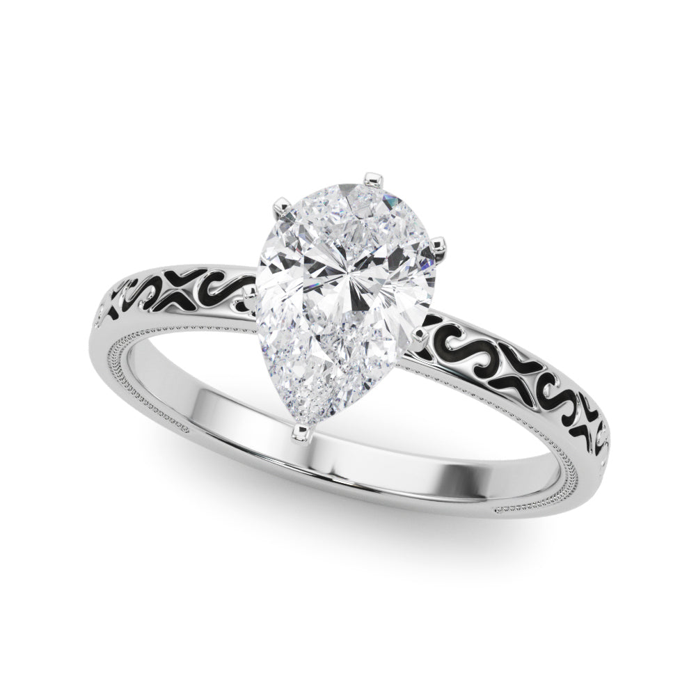 Majestic Solitaire Round Diamond Engagement Ring — 9K/18K Gold & Platinum