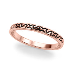 Vintage Inspired Wedding Gold Band