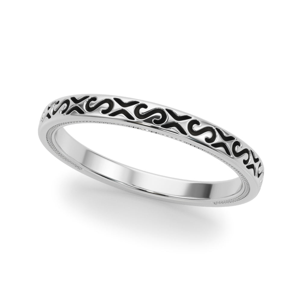 Vintage Inspired Wedding Gold Band