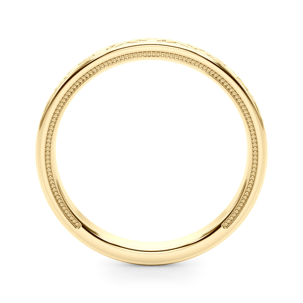 Vintage Inspired Wedding Gold Band