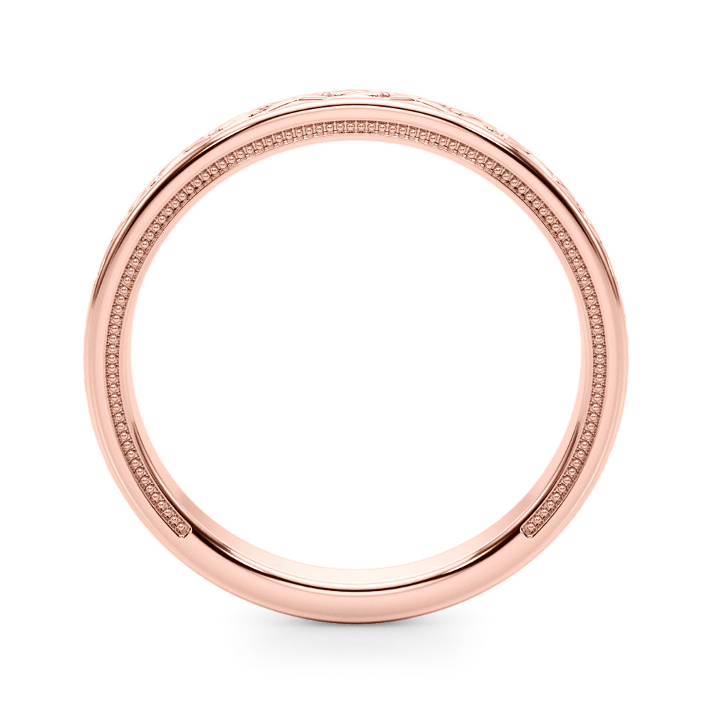 Vintage Inspired Wedding Gold Band