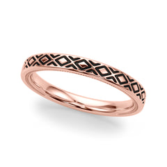 Vintage Inspired Wedding Gold Band