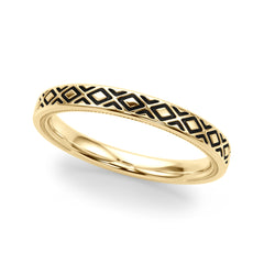 Vintage Inspired Wedding Gold Band