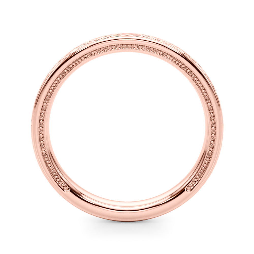 Vintage Inspired Wedding Gold Band