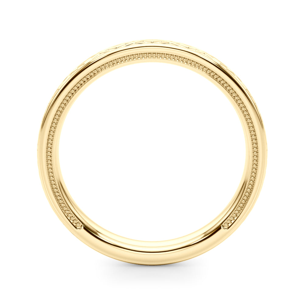 Vintage Inspired Wedding Gold Band