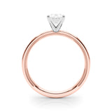 Couture Solitaire Round Diamond Engagement Ring — 9K/18K Gold & Platinum